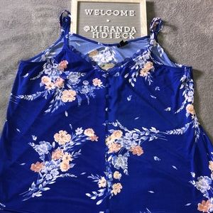 Floral blue cami